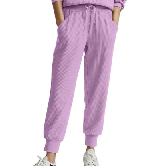 Parade Purple Waffle Weave Joggers Women's Size L - Picture 1 of 4